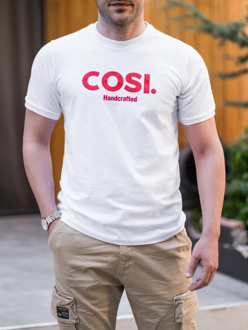 Cosi jeans - 61-S23-05 - red letters tee - white