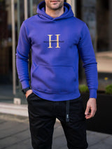 Henry clothing - 3-502 - large logo hoodie - purple