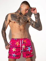 MAGICBEE - MB2391 - ALL OVER SWIM SHORT - CORAL