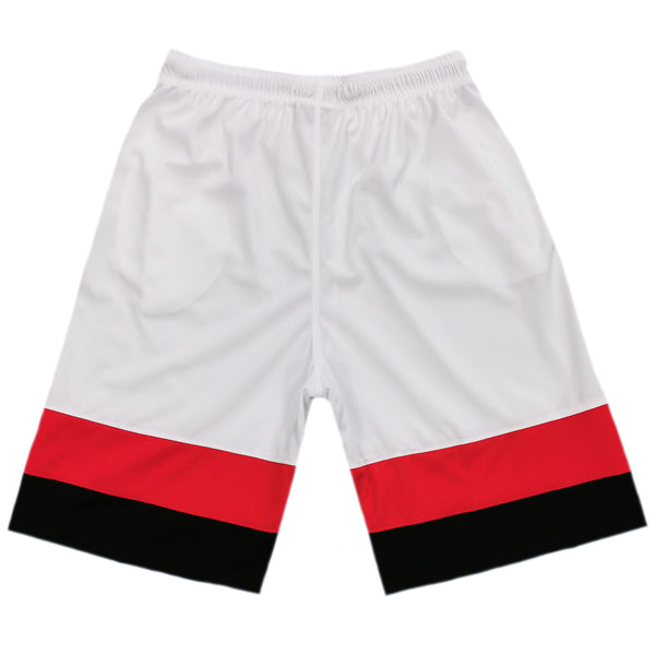 Vinyl art clothing - 00780-02 - white two-stripes shorts