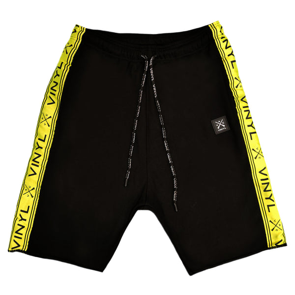 Vinyl art clothing - 02812-01 - black fluo taped shorts