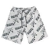 Vinyl art clothing - 02841_02-W - white all over printed shorts