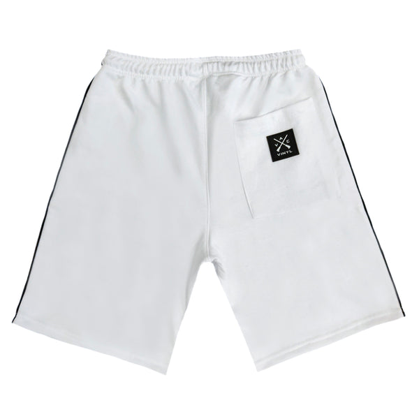 Vinyl art clothing - 04520-02 - white signatute tape shorts