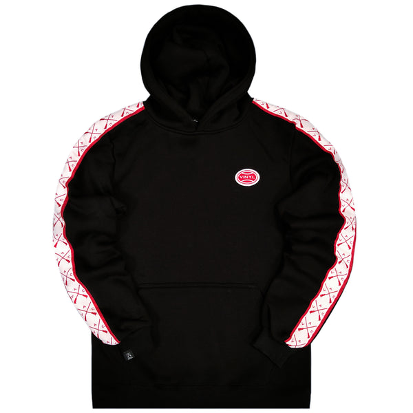 Vinyl art clothing oval logo hoodie - black