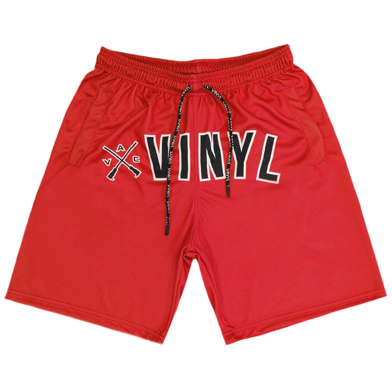 Vinyl art clothing - 06420-55 - big logo shorts - red