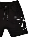Vinyl art clothing - 06952-01 - black cross logo shorts