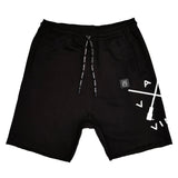 Vinyl art clothing - 06952-01 - black cross logo shorts