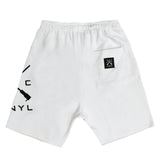 Vinyl art clothing - 06952-02-W - white cross logo shorts