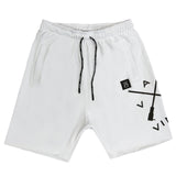 Vinyl art clothing - 06952-02 - white cross logo shorts