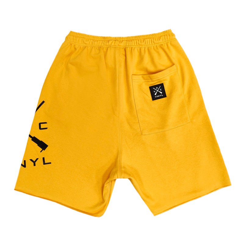 Vinyl art clothing - 06952-99 - yellow cross logo shorts
