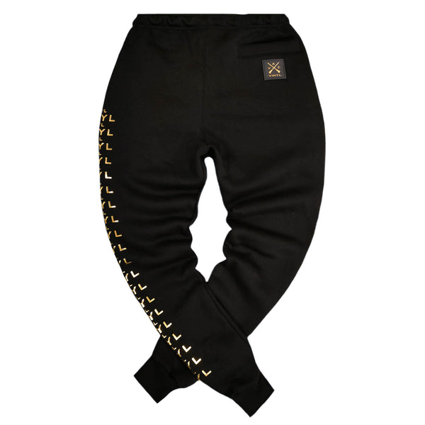 Vinyl art clothing - 08220-01 - pants with logo sleeves - black