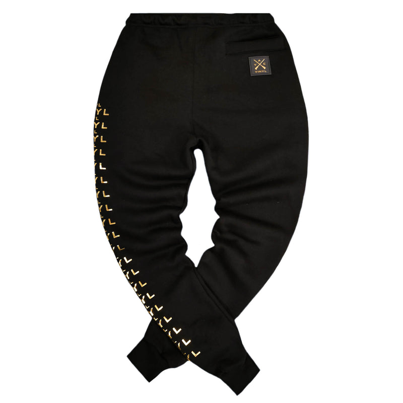 Vinyl art clothing - 08220-01-W - pants with logo sleeves - black