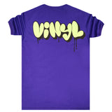 Vinyl art clothing - 10476-22 - graffiti logo t-shirt - purple