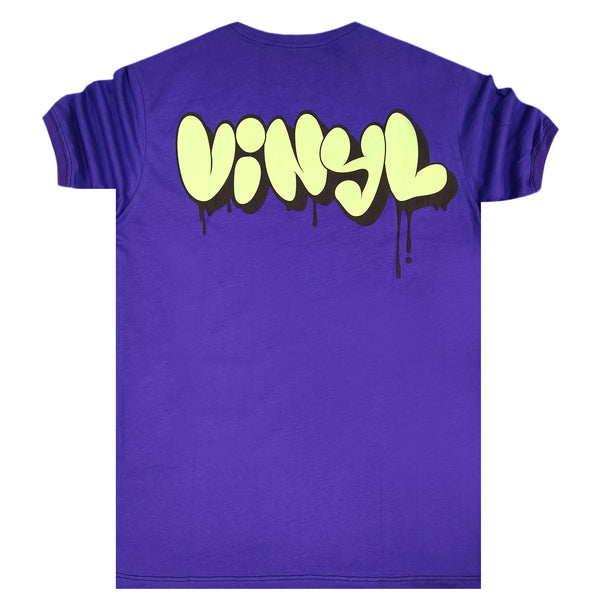 Vinyl art clothing graffiti logo t-shirt - black