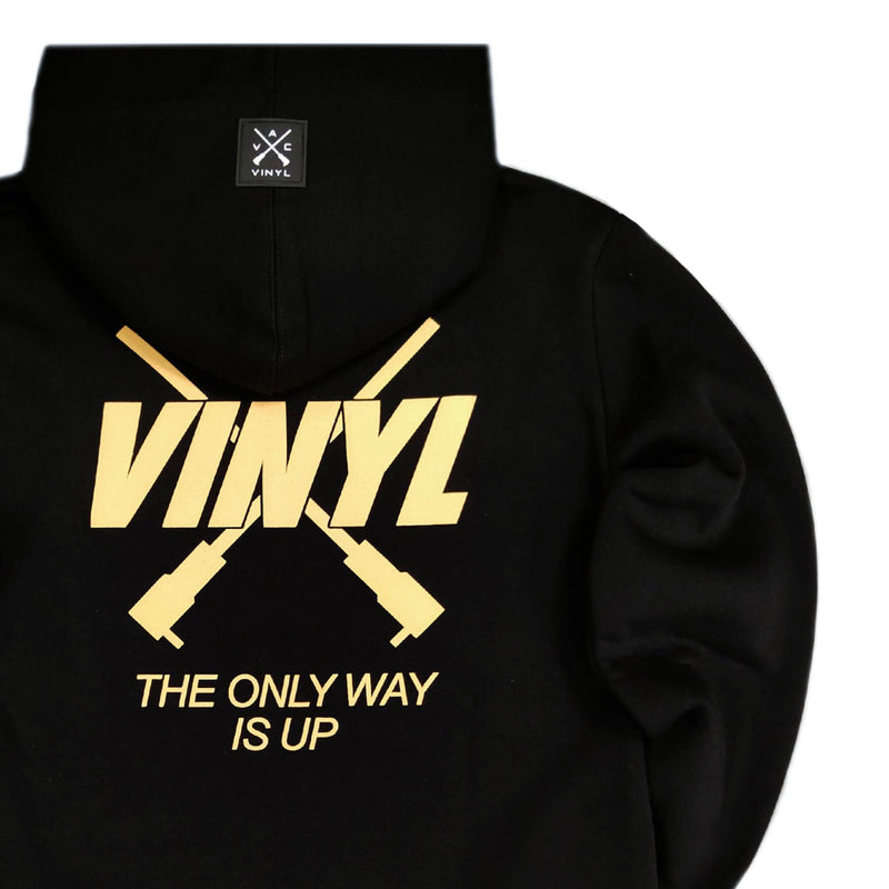 Vinyl art clothing - 10715-01-W - the only way is up hoodie - black