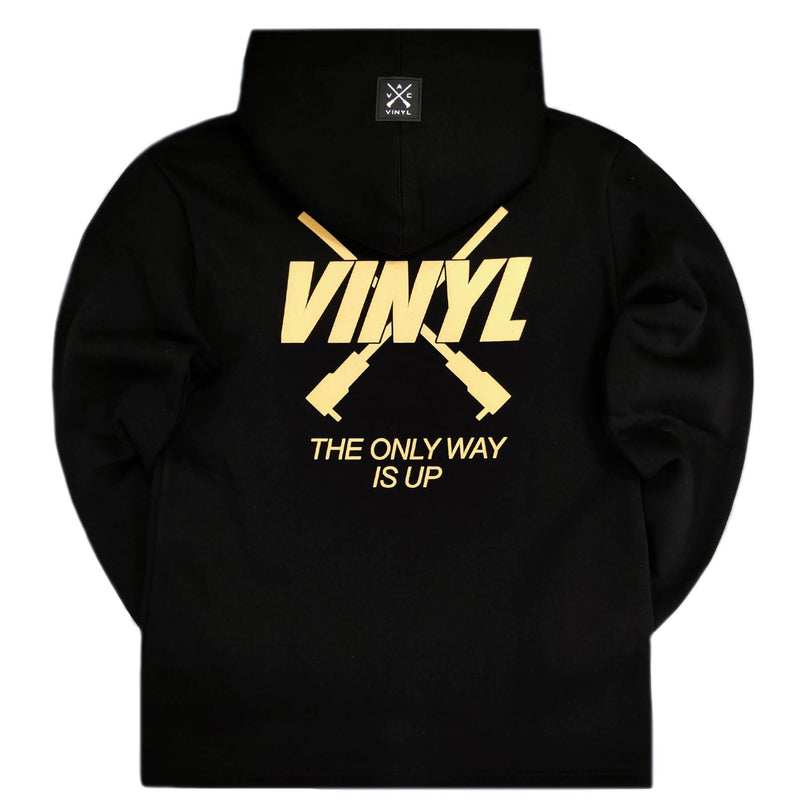 Vinyl art clothing - 10715-01-W - the only way is up hoodie - black