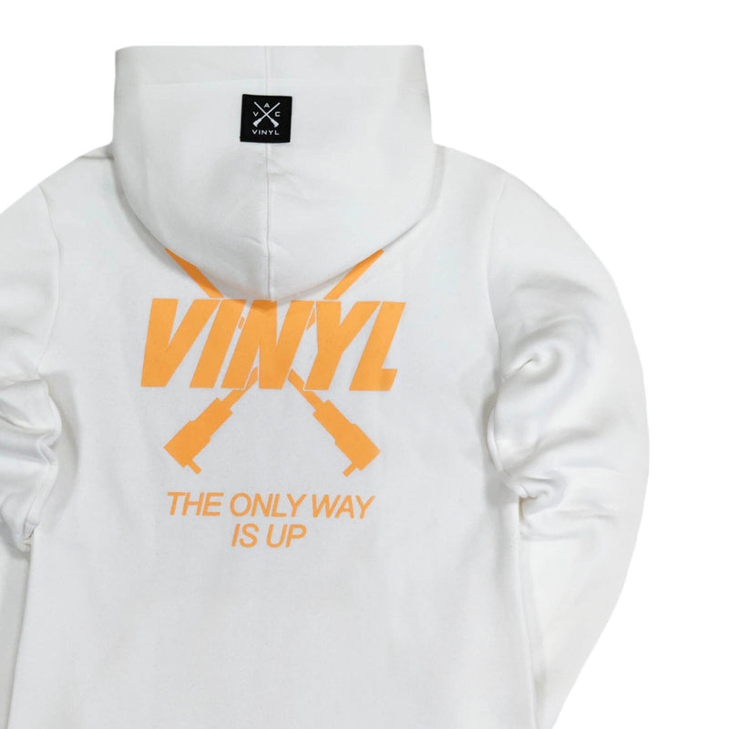 Vinyl art clothing - 10715-02-W - the only way is up hoodie - white