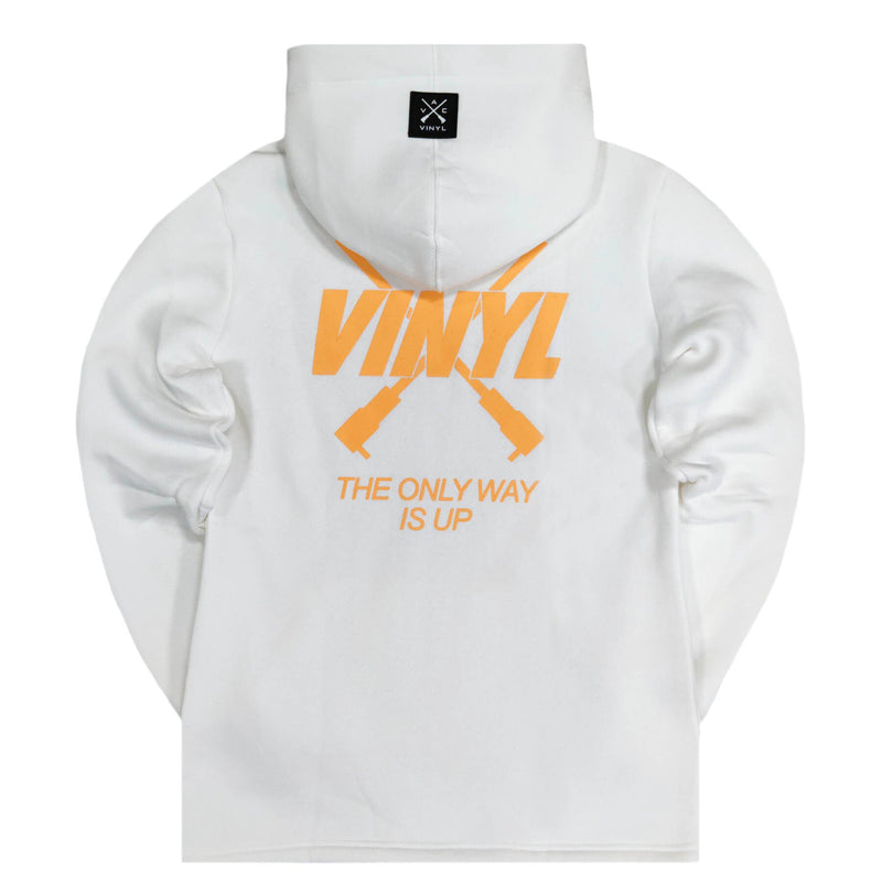 Vinyl art clothing - 10715-02-W - the only way is up hoodie - white