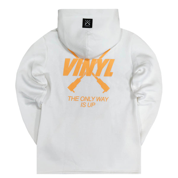 Vinyl art clothing - 10715-02 - the only way is up hoodie - white