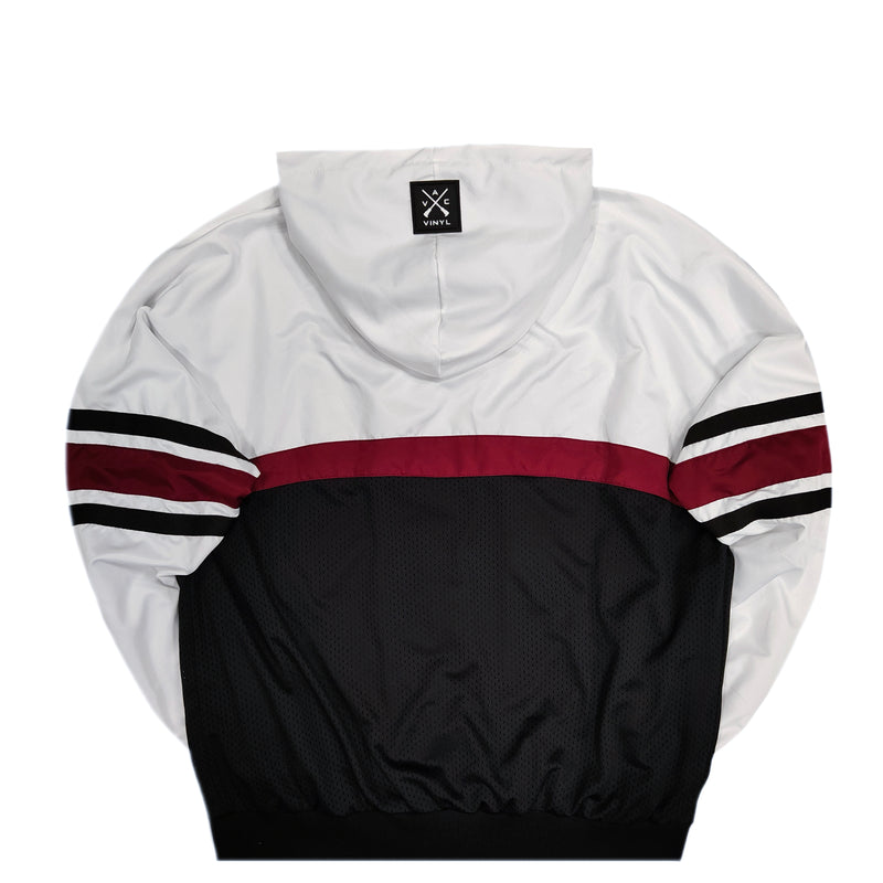 Vinyl art clothing - 14500-02 - white colorblock bomber jacket
