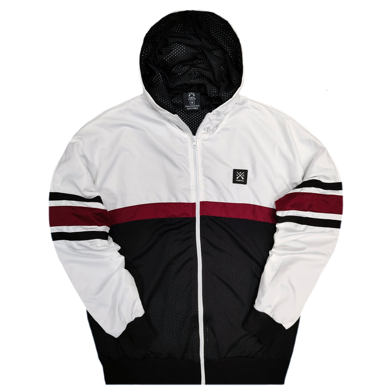 Vinyl art clothing - 14500-02 - white colorblock bomber jacket