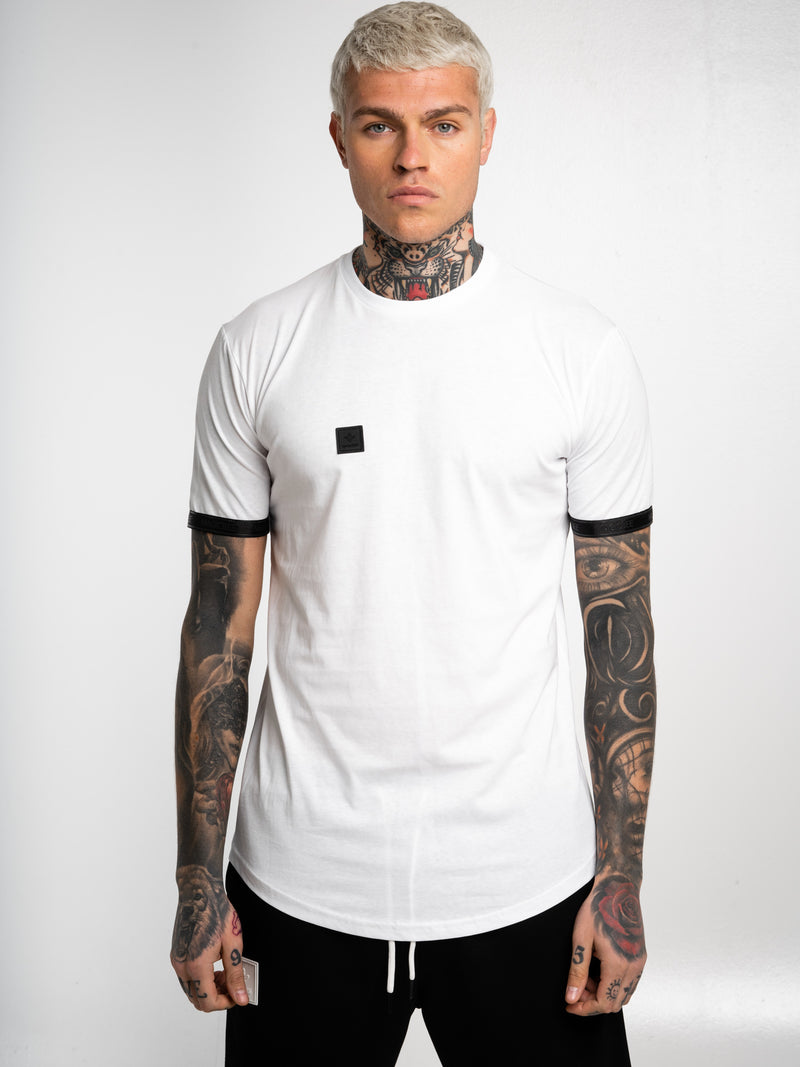 Magic bee - MB2214 - embossed tape tee - white