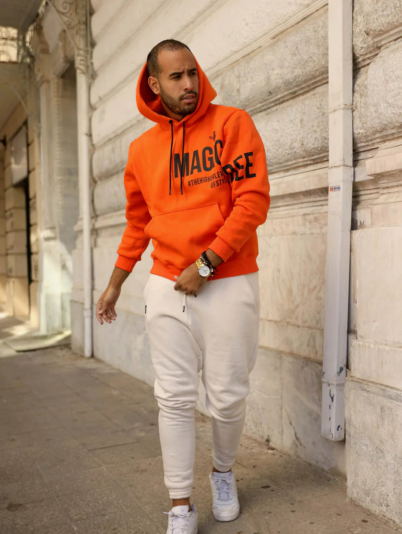 Magicbee - MB22507 - sleeves logo hoodie - orange
