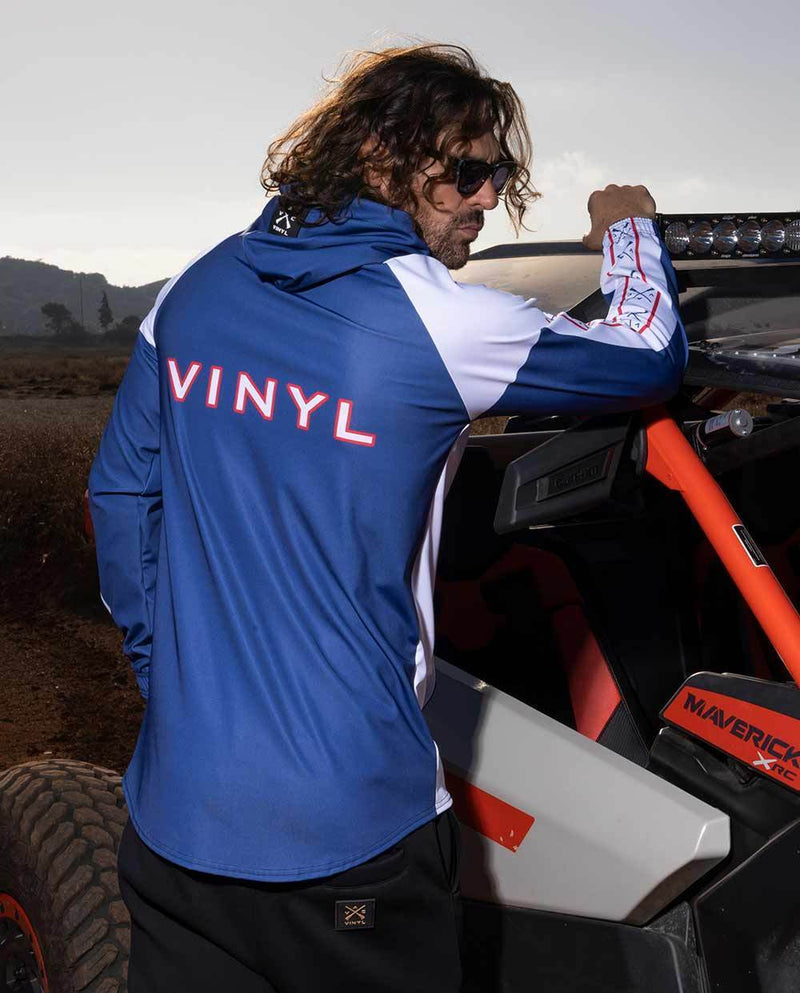Vinyl art clothing - 23740-66 - blue rugger print jacket