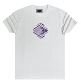 Henry clothing - 3-204 - white neon logo t-shirt