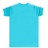 Henry clothing - 3-205 - teal logo taped tee