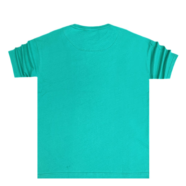 Henry clothing - 3-218 - green oversize logo tee