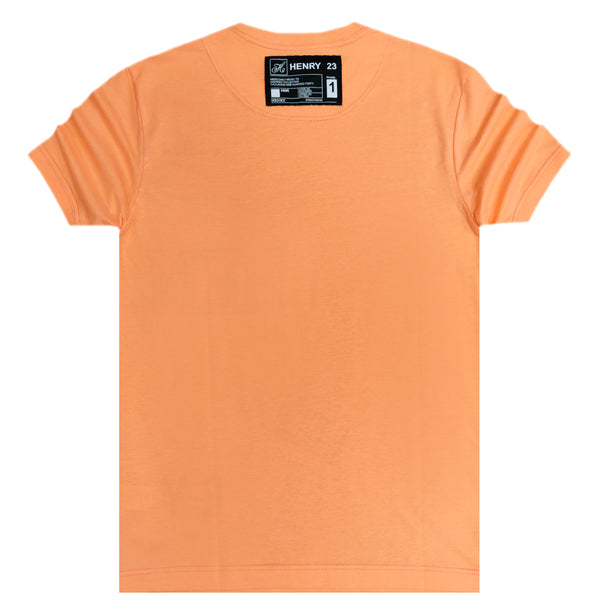 Henry clothing - 3-219 - orange left logo t-shirt