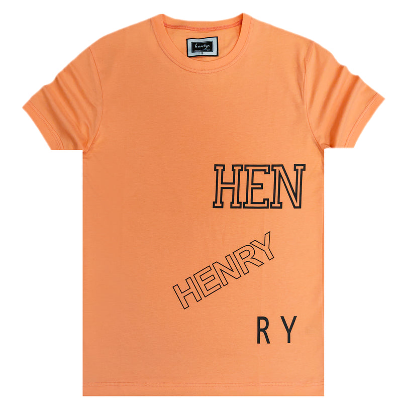 Henry clothing - 3-219 - orange left logo t-shirt
