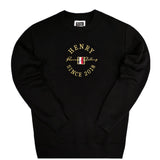 Henry clothing - 3-300 - black sweatshirt gold emblem