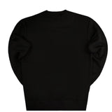 Henry clothing - 3-323 - black sweatshirt gold small emblem