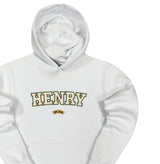Henry clothing - 3-302 - white gold hologram logo hoodie