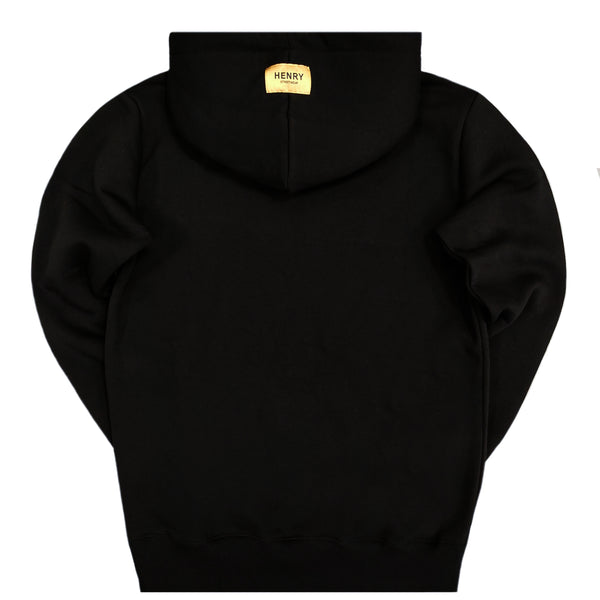 Henry clothing - 3-305 - black gold emplem logo hoodie