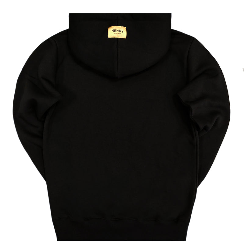 Henry clothing - 3-305 - black gold emplem logo hoodie