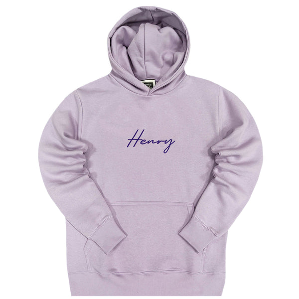 Henry clothing - 3-306 - embroidered logo  - light lilac