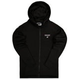 Henry clothing - 3-311 - black taped zip through hoodie