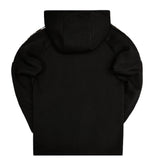 Henry clothing - 3-311 - black taped zip through hoodie