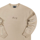 Henry clothing - 3-312 - beige sweatshirt simple logo