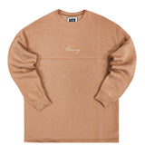 Henry clothing - 3-312 - brown sweatshirt simple logo