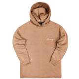Henry clothing - 3-313 - calligraphy hoodie - brown