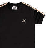 Henry clothing - 3-427 - gold taped tee - black