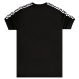 Henry clothing - 3-427 - silver taped tee - black