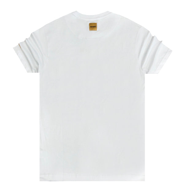 Henry clothing hologram patch tee - white
