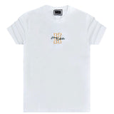 Henry clothing - 3-429 - hologram patch tee - white