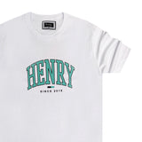 Henry clothing - 3-434 - arch logo tee - white