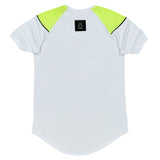 Vinyl art clothing - 32752-29 - white t-shirt with color contrast shoulder